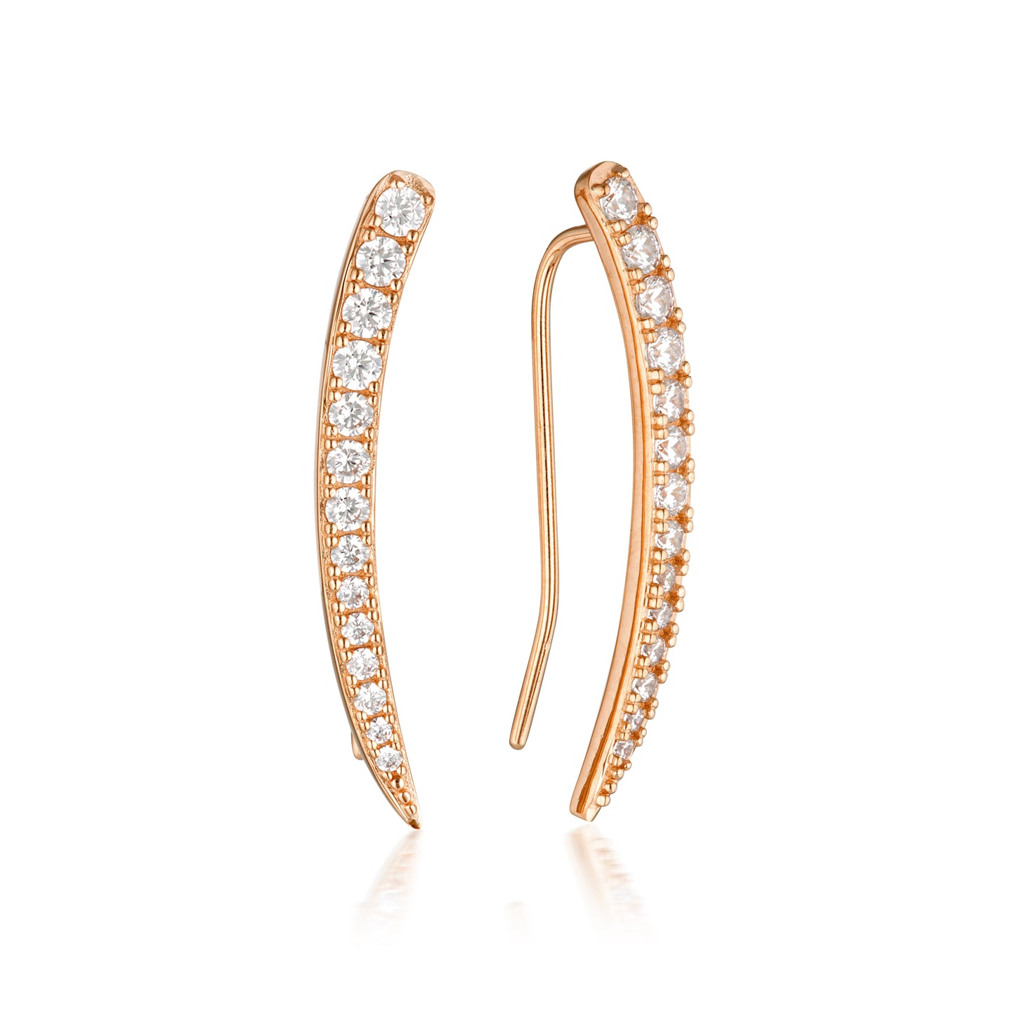 SUMMER SORBET VANILLA VINE EARRINGS LARGE ROSE GOLD