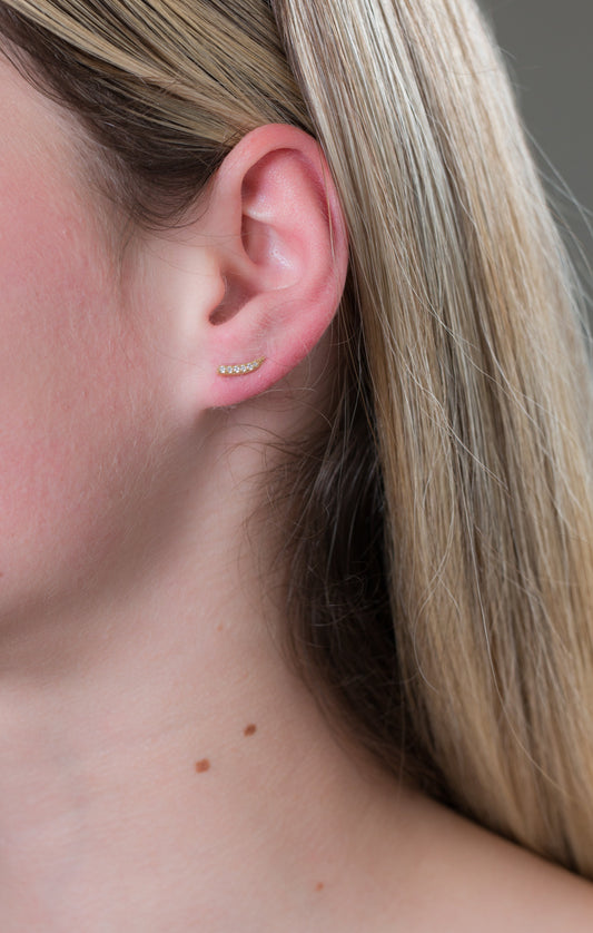 SUMMER SORBET VANILLA VINE EARRINGS SMALL GOLD