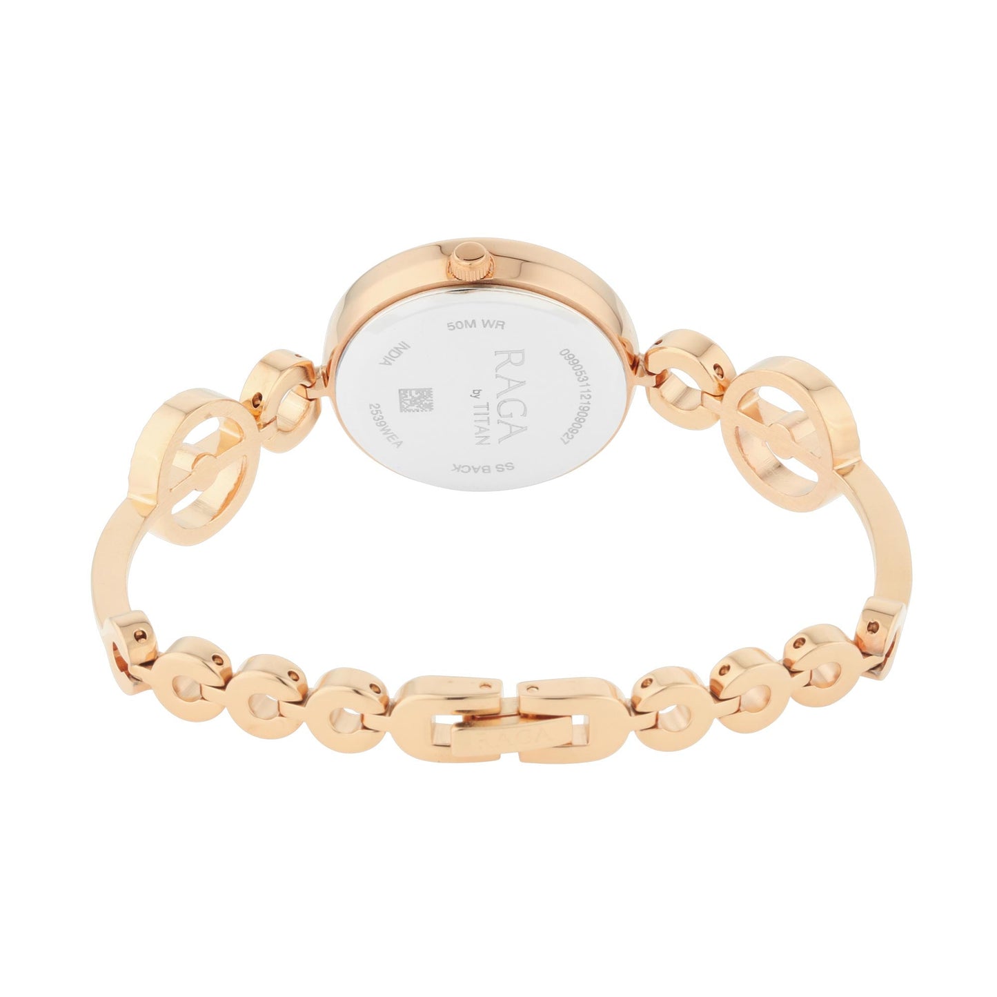 Titan Raga Mother of Pearl Dial Women Rose Gold Pearl Case Watch With Metal Strap for Women