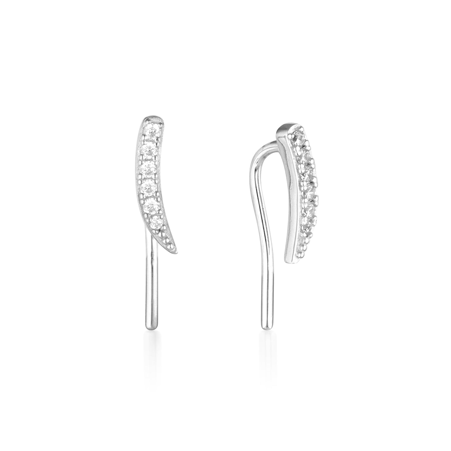 SUMMER SORBET VANILLA VINE EARRINGS SMALL SILVER