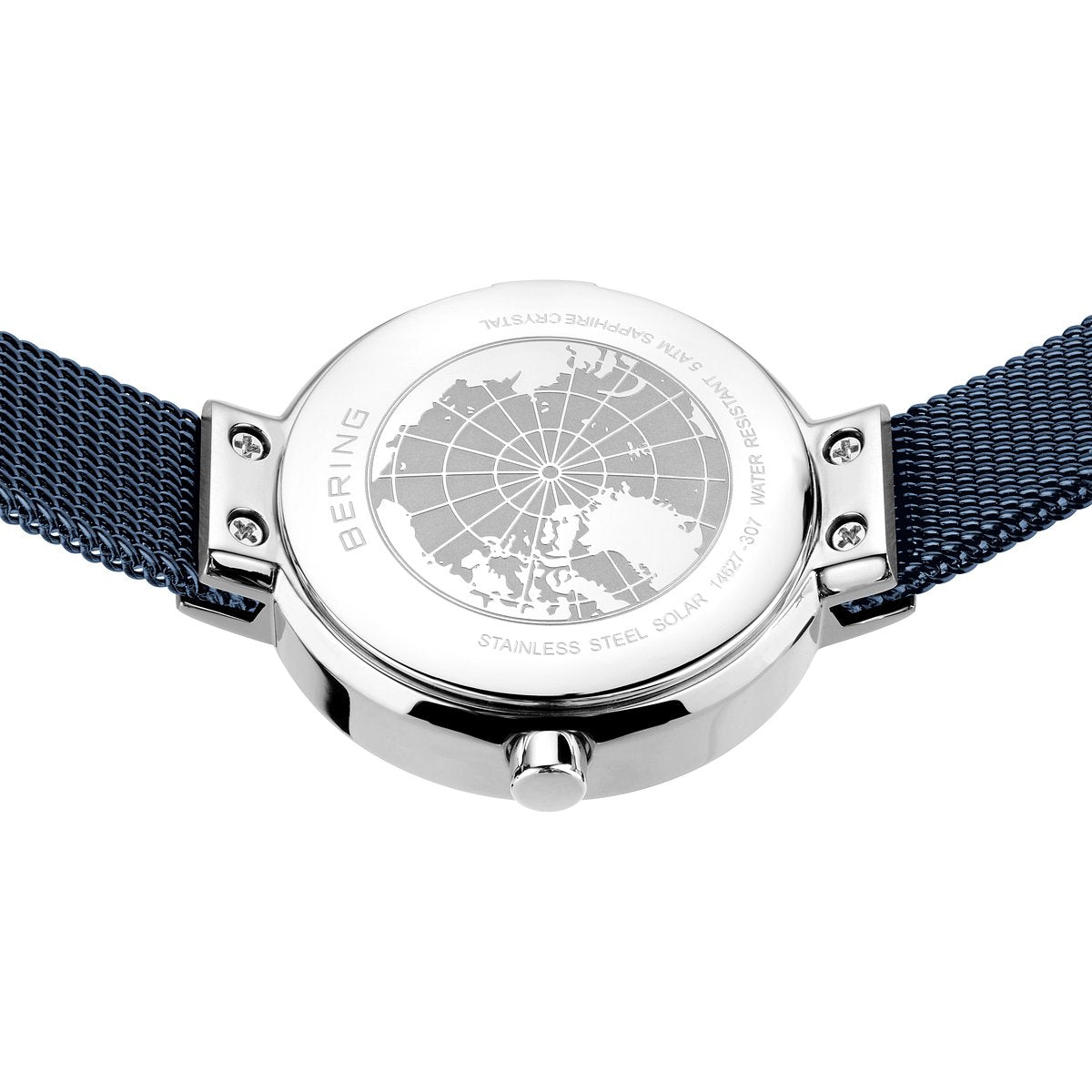 Bering Solar 27mm Blue Milanese Strap Watch