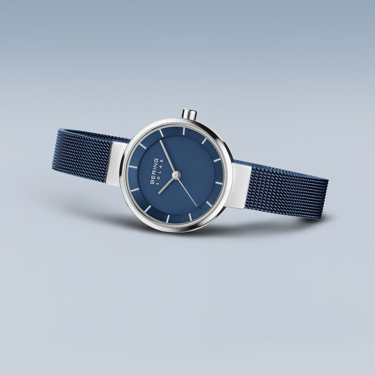 Bering Solar 27mm Blue Milanese Strap Watch