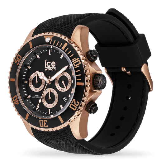 ICE steel - Black Rose-Gold - Chrono
