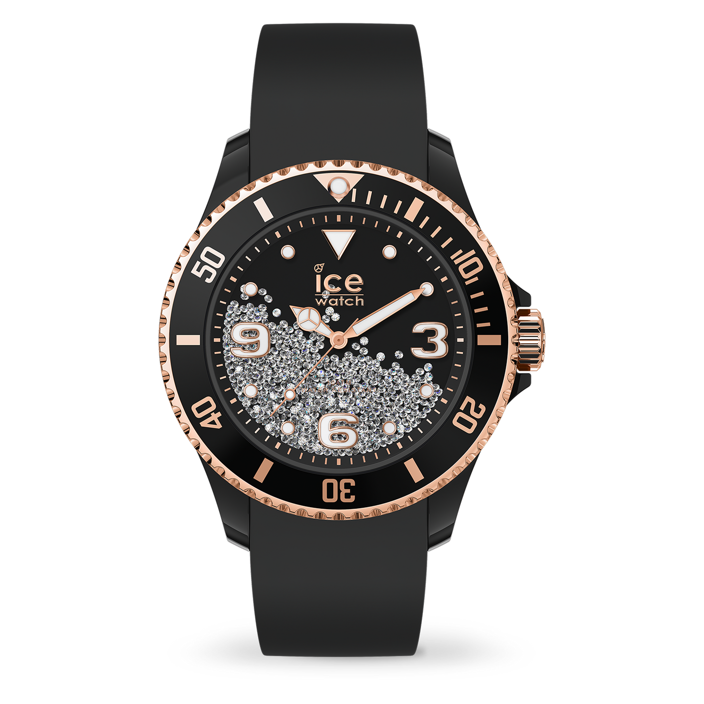 ICE crystal - Black rose-gold - Smooth