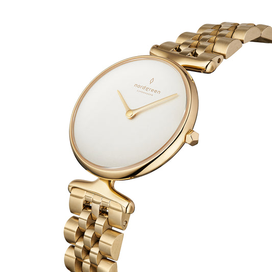 Nordgreen Unika Gold Link Bracelet 32mm Watch