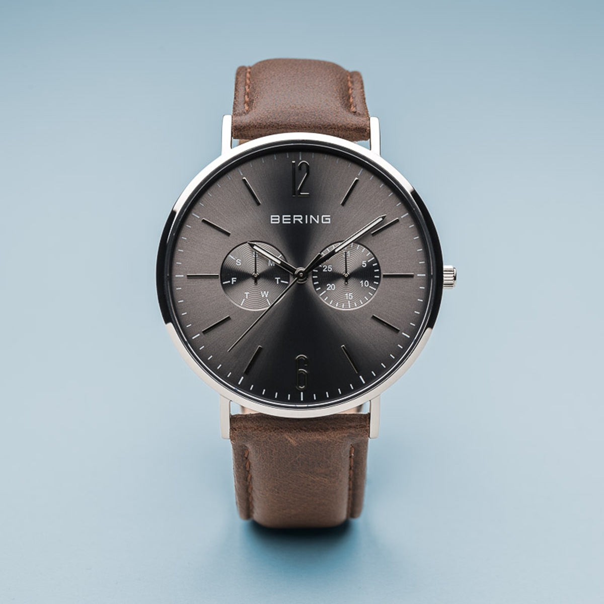 Bering Classic Polished Silver Combo Watch
