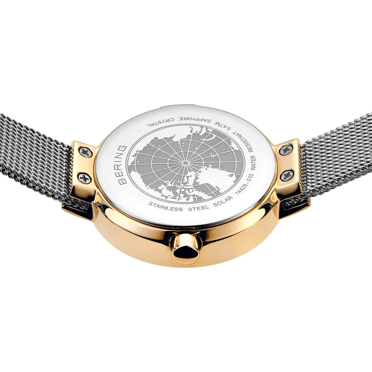 Bering Ladies Slim Solar White Watch