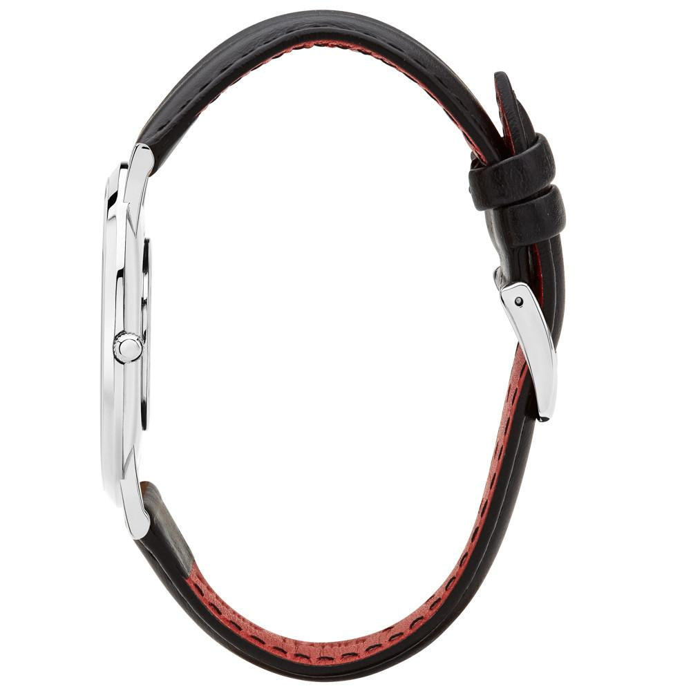 Rose & Coy Pinnacle Ultra Slim 40mm Silver | Black Leather Watch