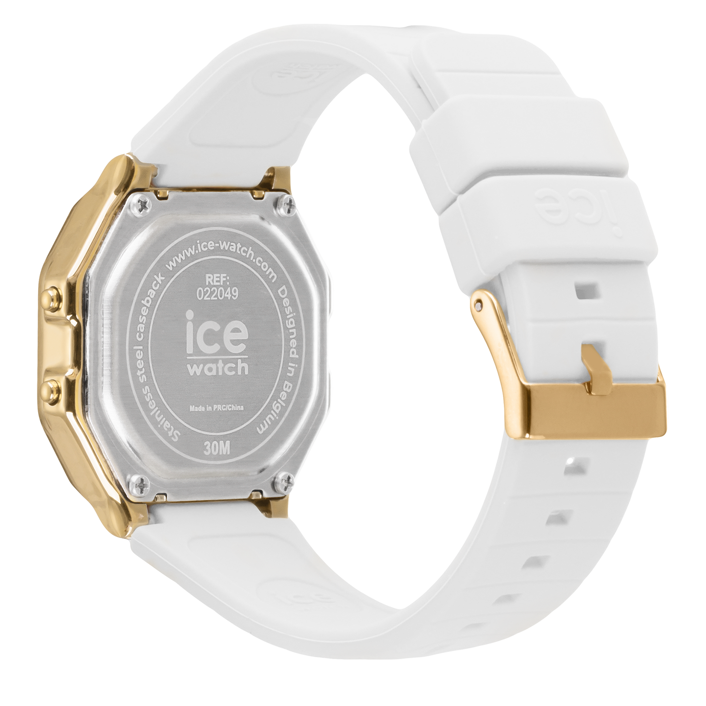 ICE digit retro - White gold