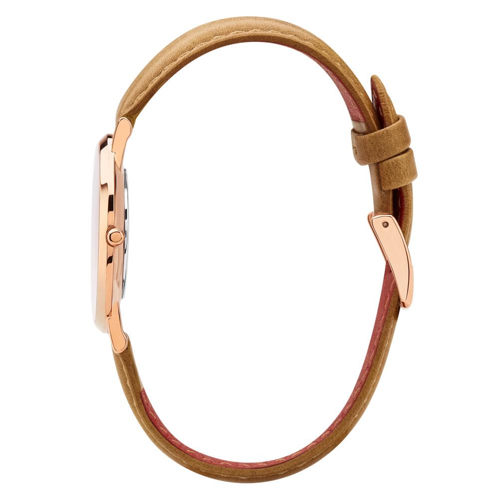 Rose & Coy Mini Pinnacle Ultra Slim 34mm Rose Gold | Tan Leather Watch