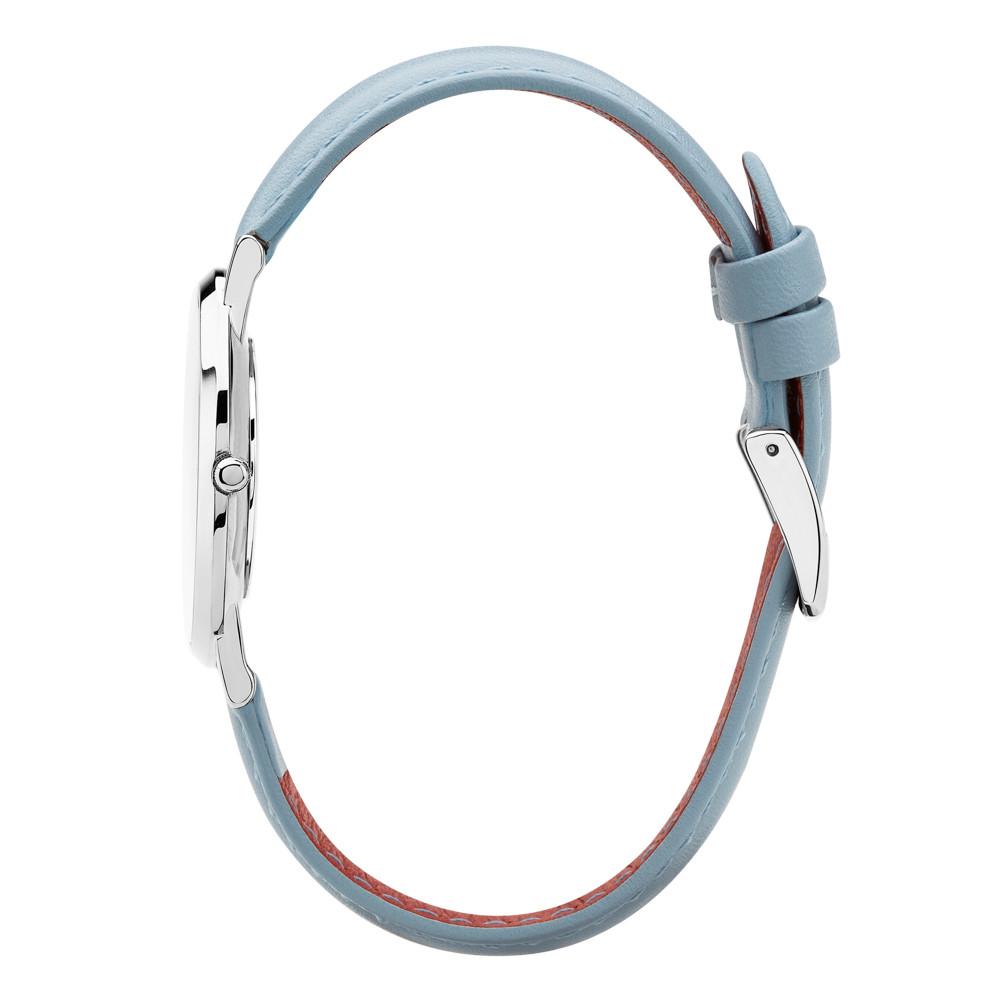 Rose & Coy Mini Pinnacle Ultra Slim 34mm Silver | Sky Blue Watch