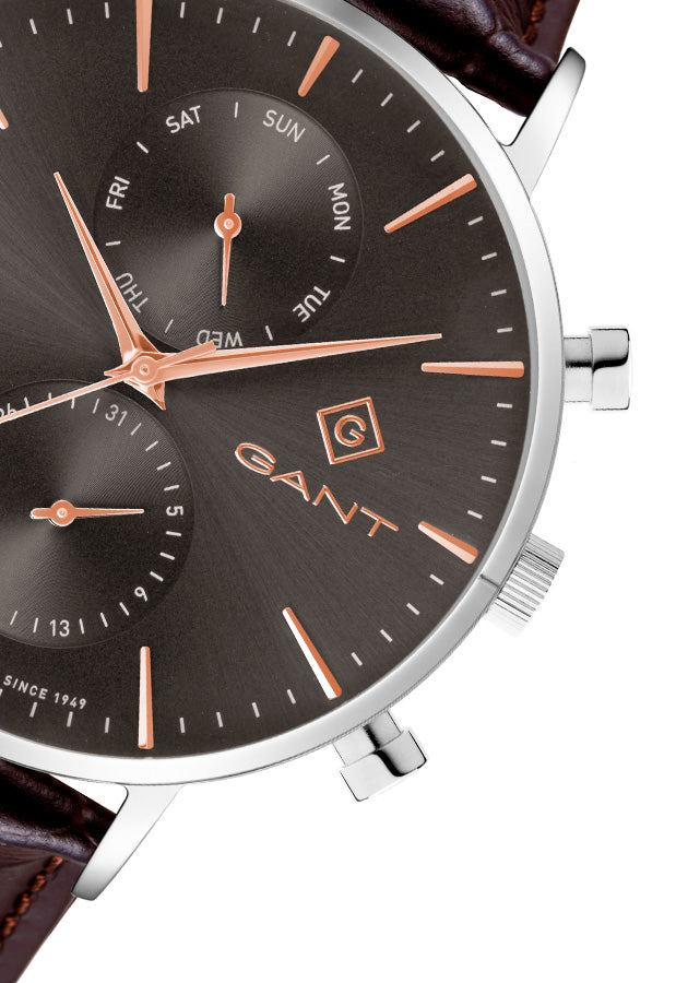 Park Hill Day-Date II Grey Dial Brown Leather