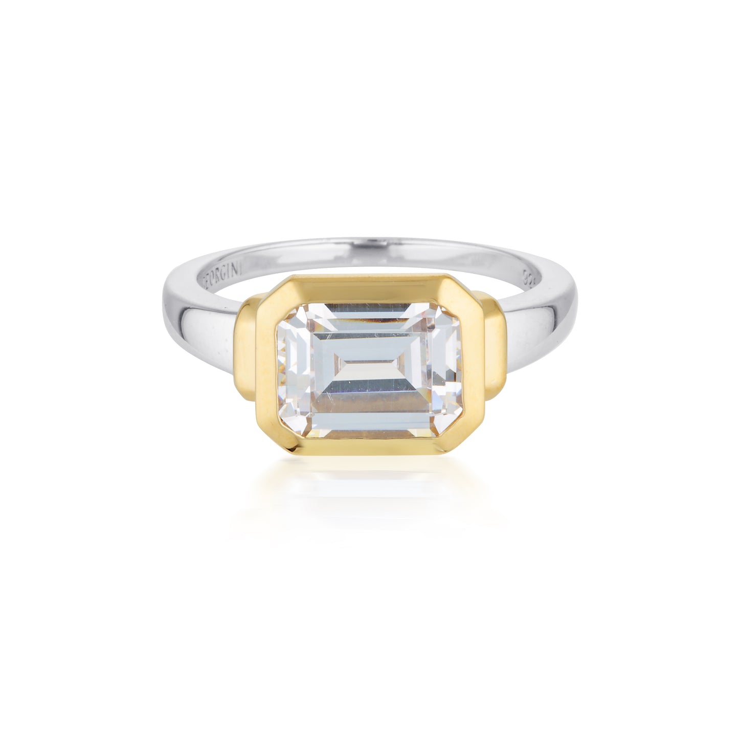 GEORGINI EMILIO SILVER & GOLD ZION RING