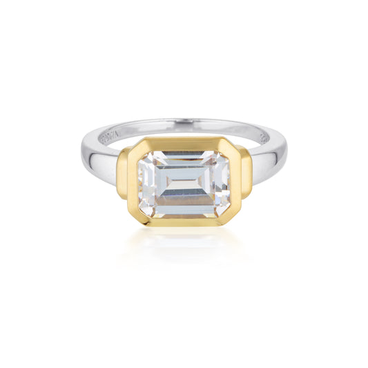 GEORGINI EMILIO SILVER & GOLD ZION RING
