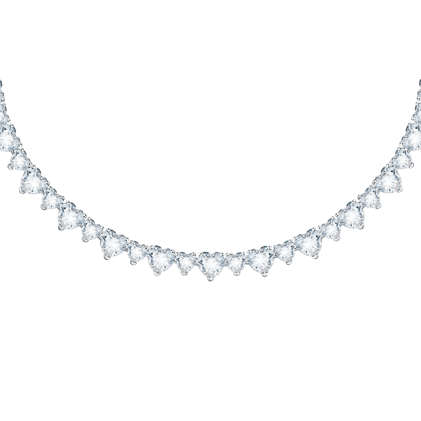 Chiara Ferragni Diamond Heart Silver Necklace