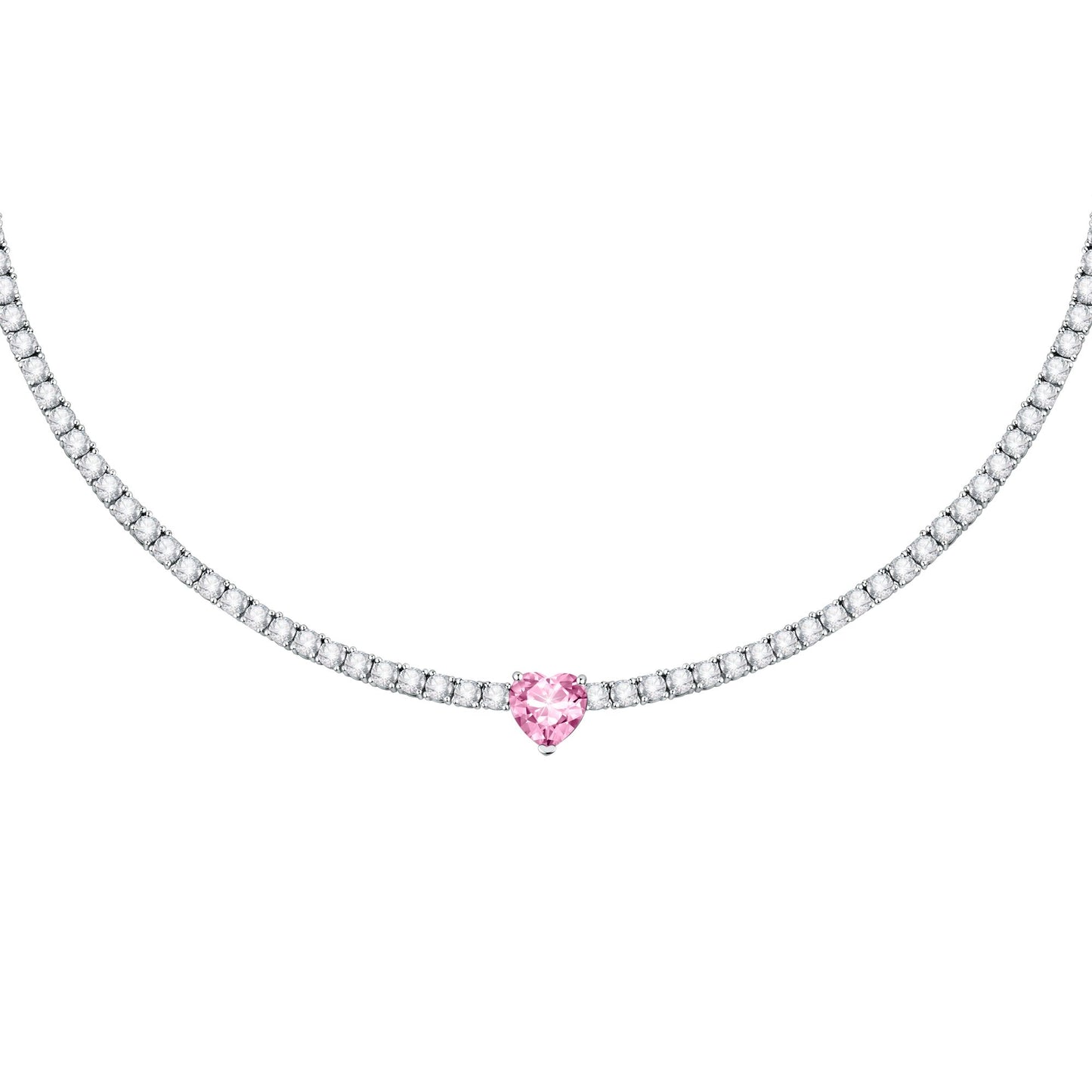 Chiara Ferragni Diamond Heart FairyTale Tennis Necklace