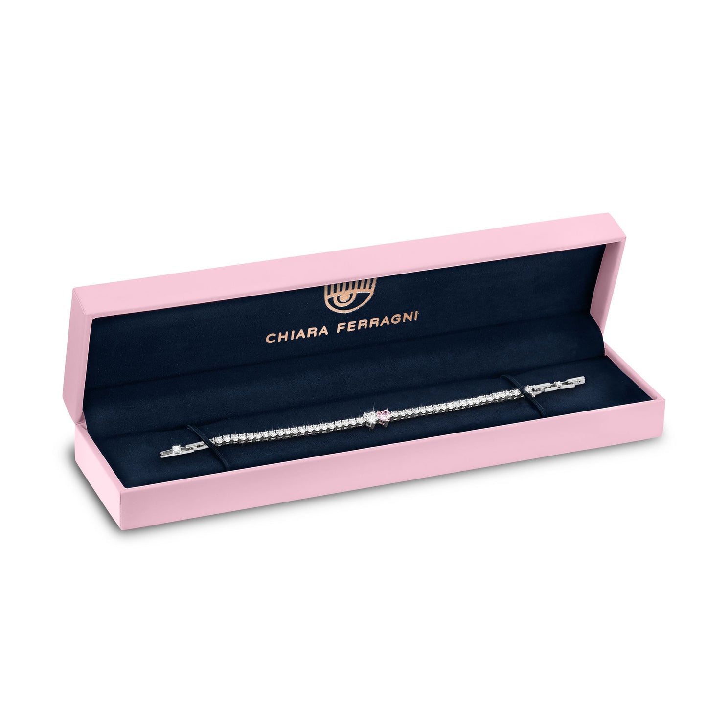 Chiara Ferragni Diamond Heart White and Fairytale Tennis Bracelet