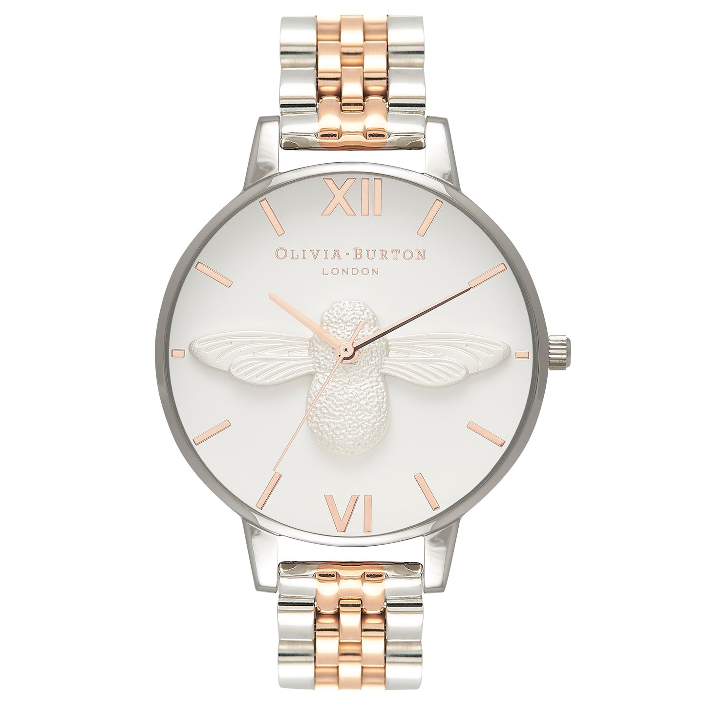 Olivia Burton 3D Bee Two Tone Bracelet Watch