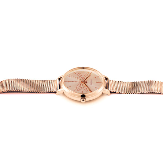 Oui&Me Grande Amourette 38mm Rose Gold Dragonfly Watch