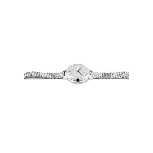Oui&Me Fleurette 40mm Silver Mesh Watch