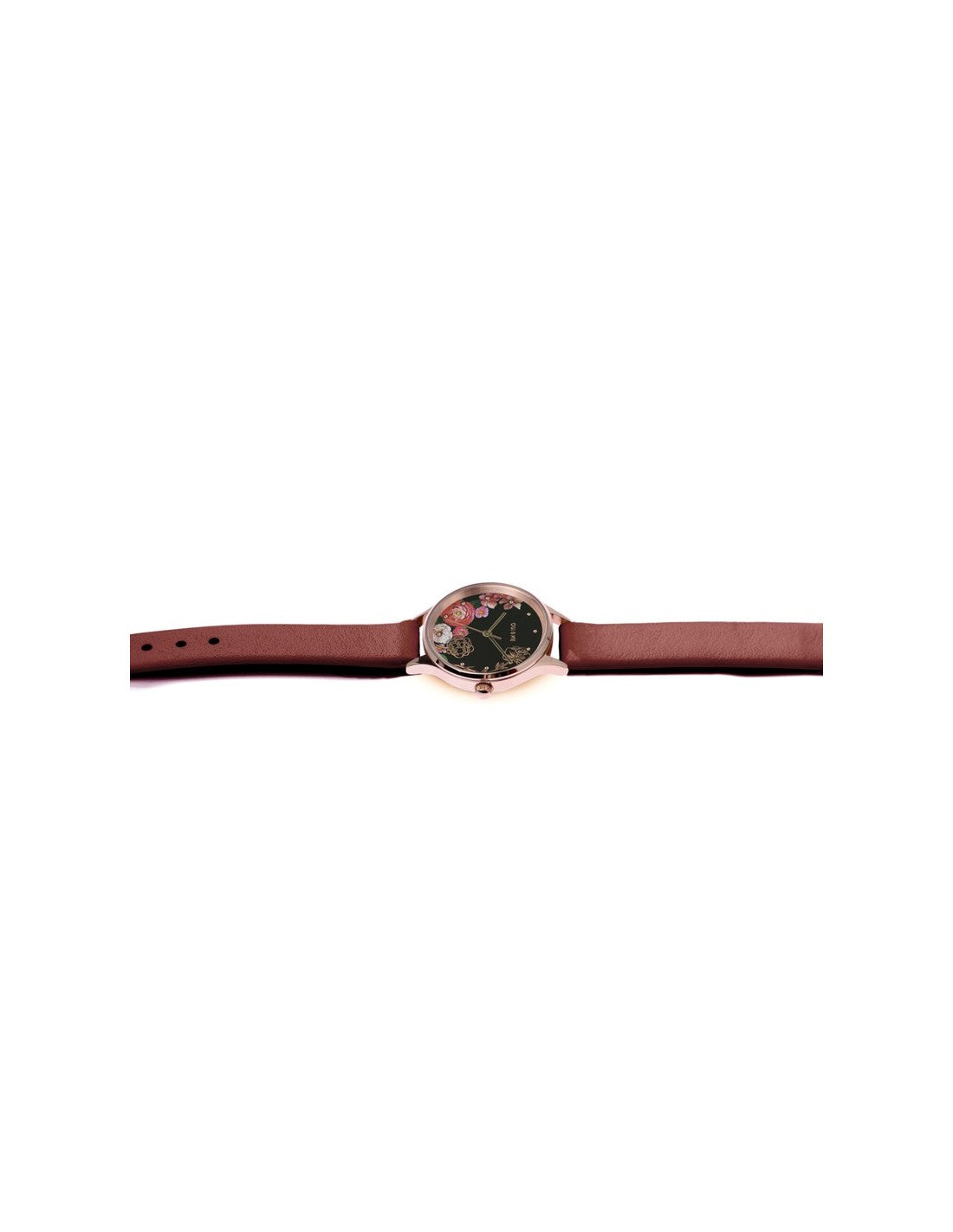Oui&Me Minette Floral Dial Burgundy Watch