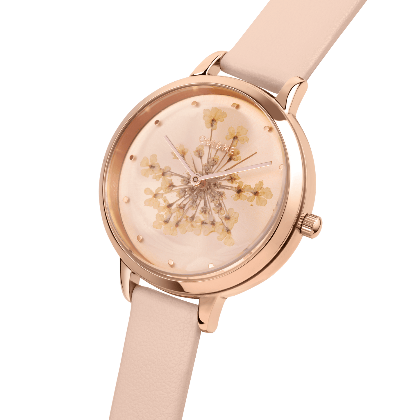 Oui&Me Fleurette Real Flowers 34mm Floral Rose Watch