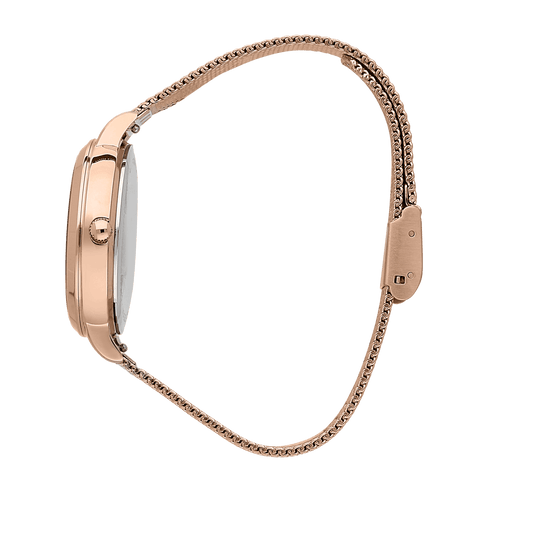 Oui&Me Fleurette Real Flowers 34mm Rose Gold Floral Dial Watch