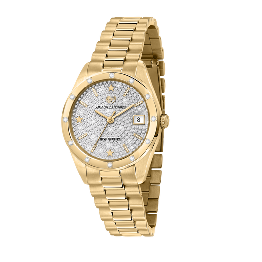 Chiara Ferragni Everyday Gold Glitter 32mm Watch