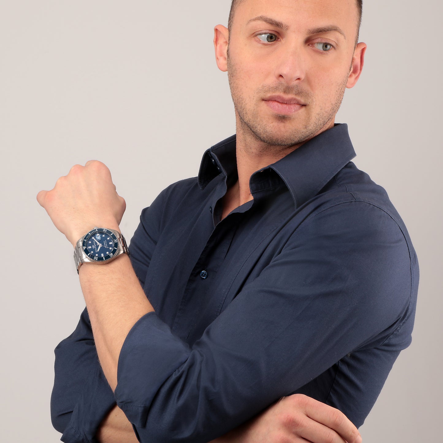 Philip Caribe Swiss Made Diving Automatic Blue Watch