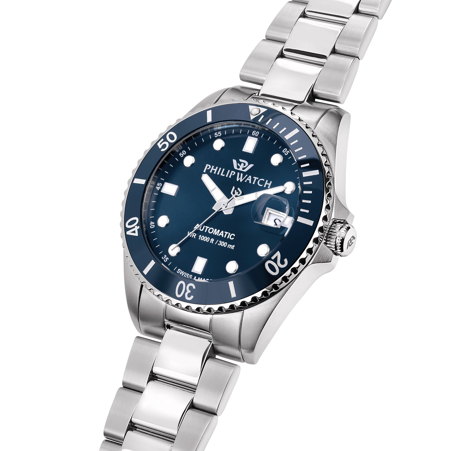 Philip Caribe Swiss Made Diving Automatic Blue Watch
