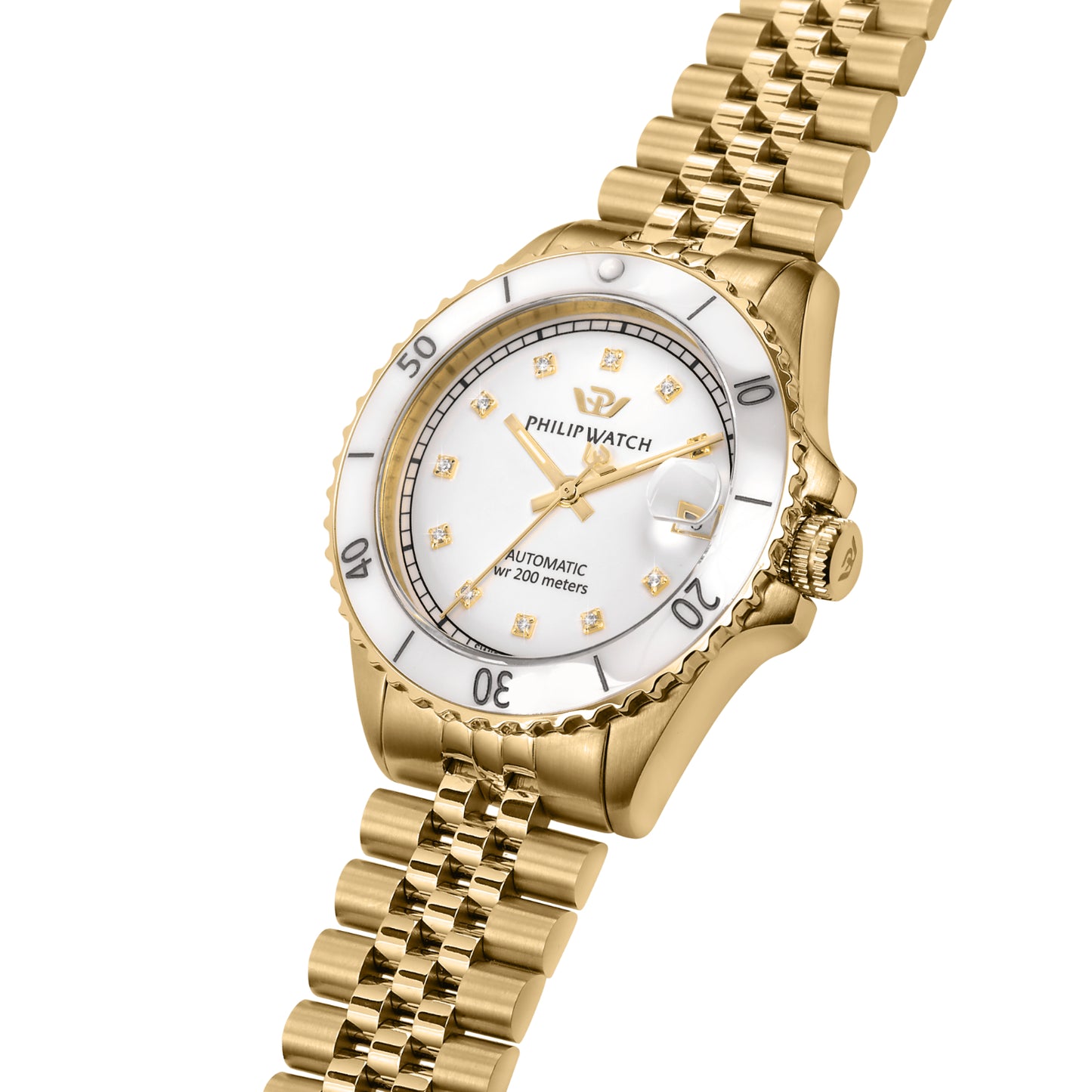 Philip Caribe Swiss Made Diving Gold Ladies Automatic Watch