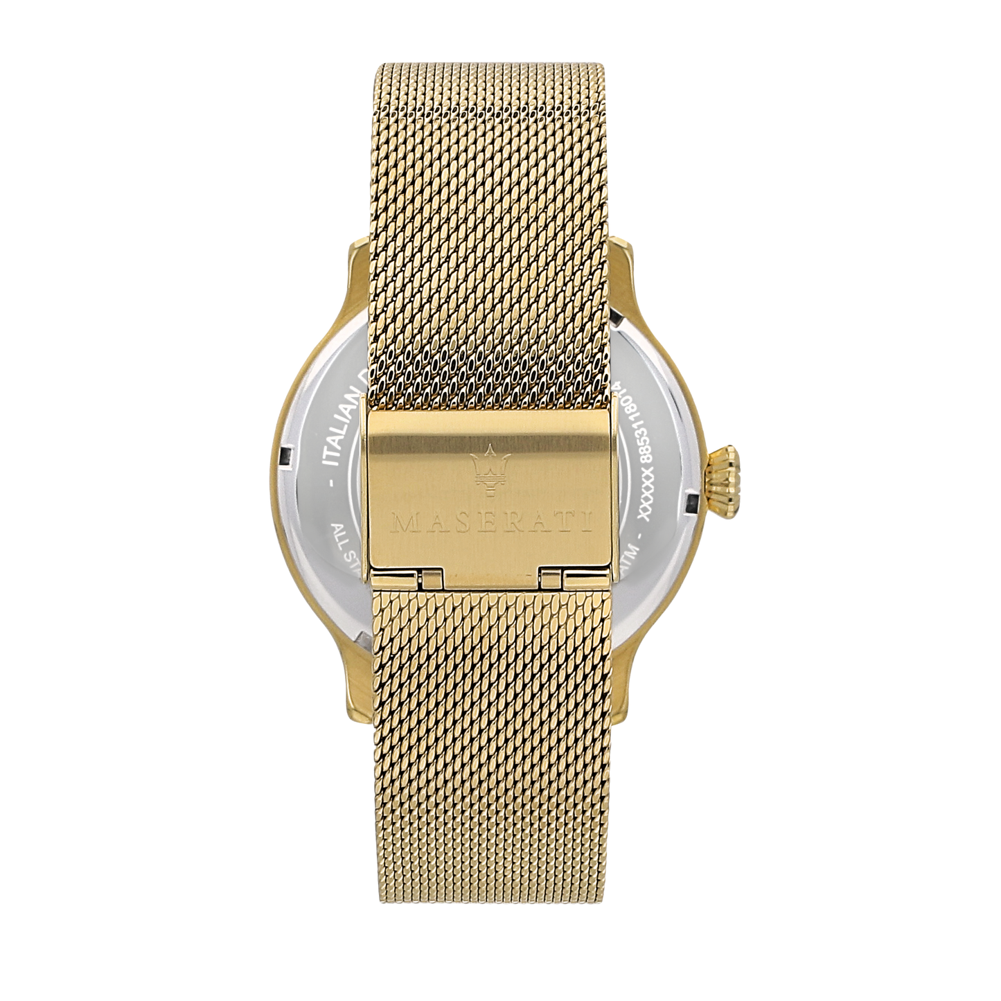 Maserati Epoca 42mm Blue Dial Gold Mesh Watch