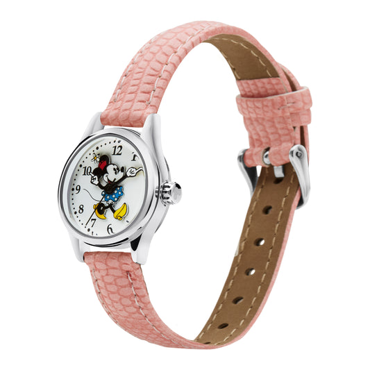 Disney Petite Minnie Croco Pink Watch