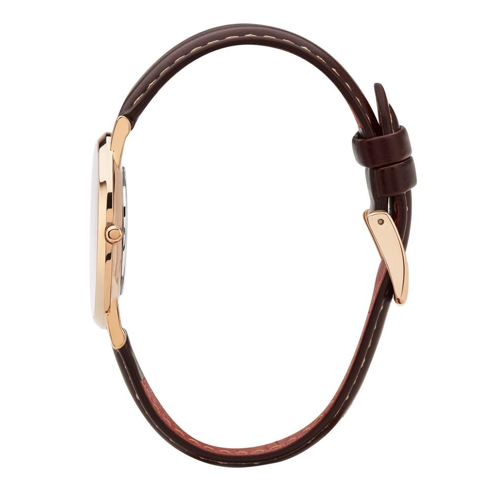 Rose & Coy Mini Pinnacle Ultra Slim 34mm Rose Gold | Dark Brown Watch