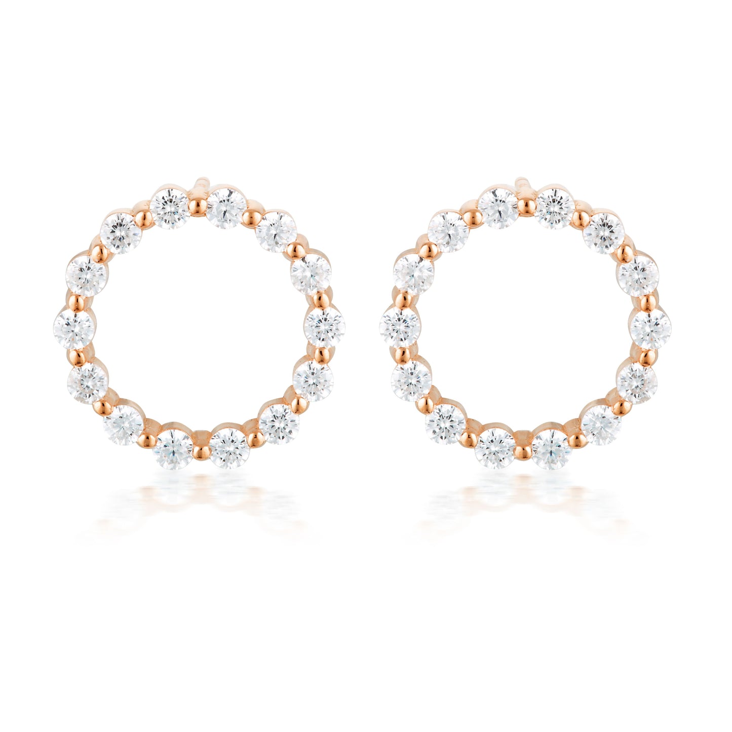 SMALL CIRCLE OF LIFE EARRING - ROSE GOLD
