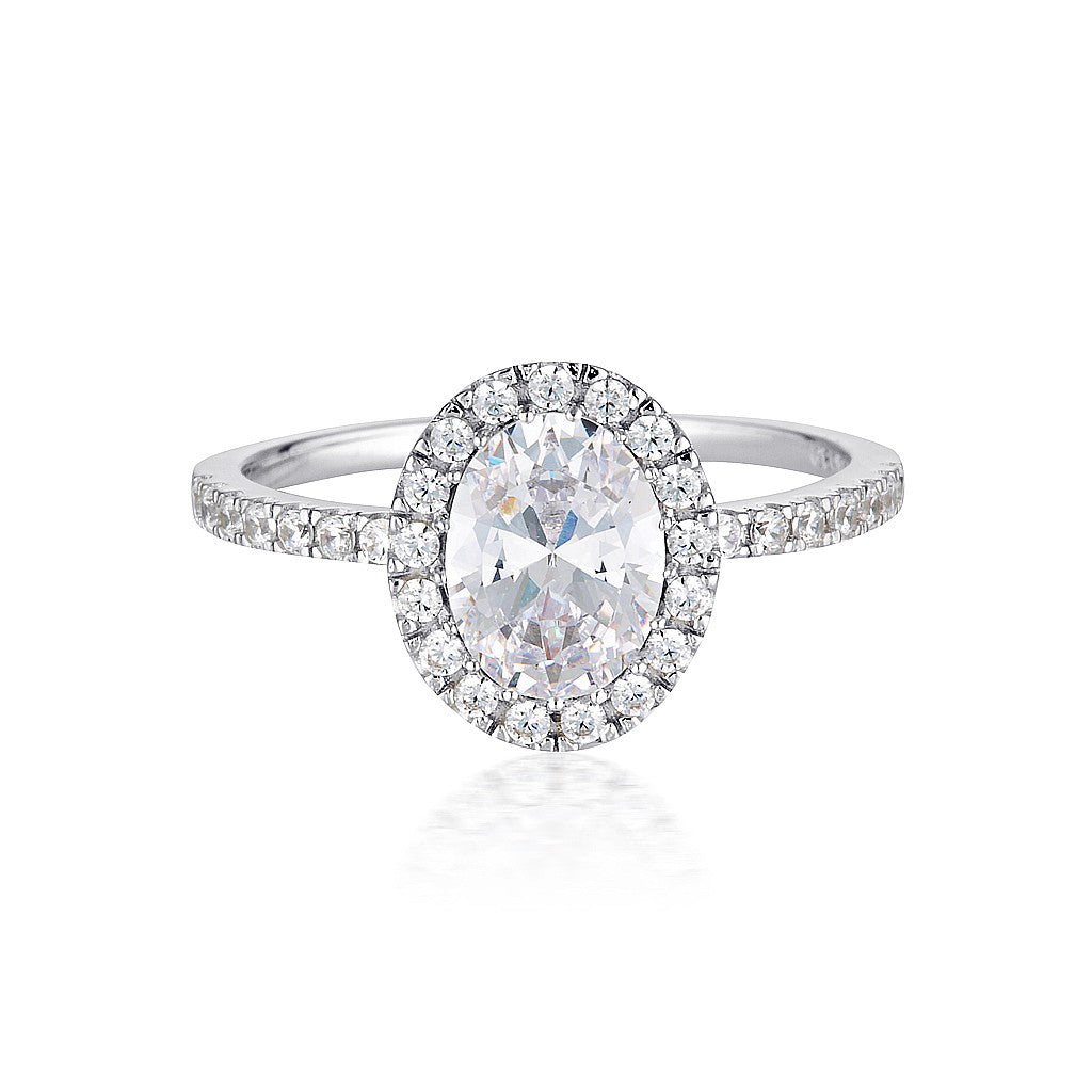 GEORGINI OVAL HALO RING