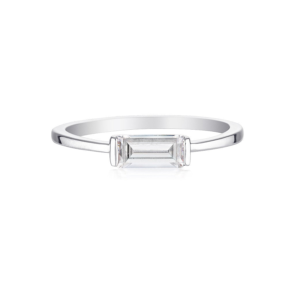 GEORGINI ADA BAGUETTE SILVER RING