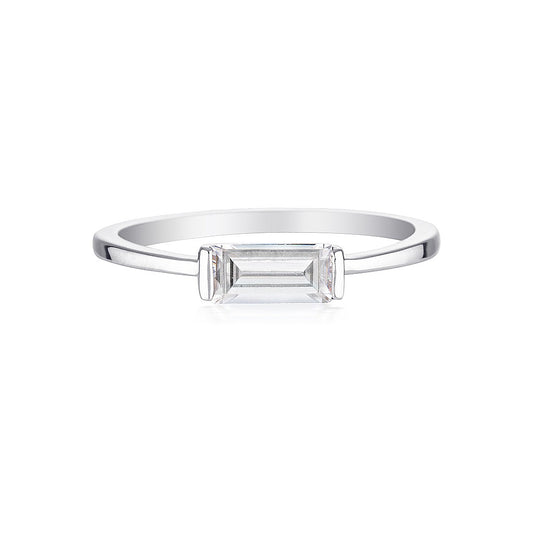 GEORGINI ADA BAGUETTE SILVER RING