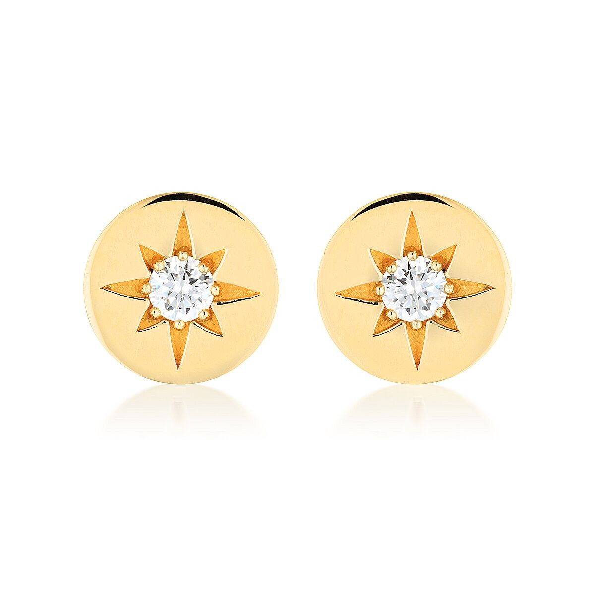 STELLAR LIGHTS GOLD STUD EARRINGS
