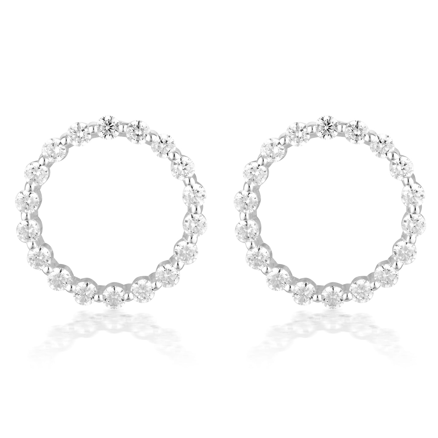 LARGE CIRCLE OF LIFE EARRING - SILVER
