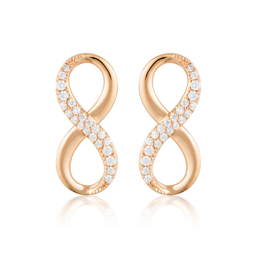 FOREVER INFINITY EARRINGS- ROSE GOLD