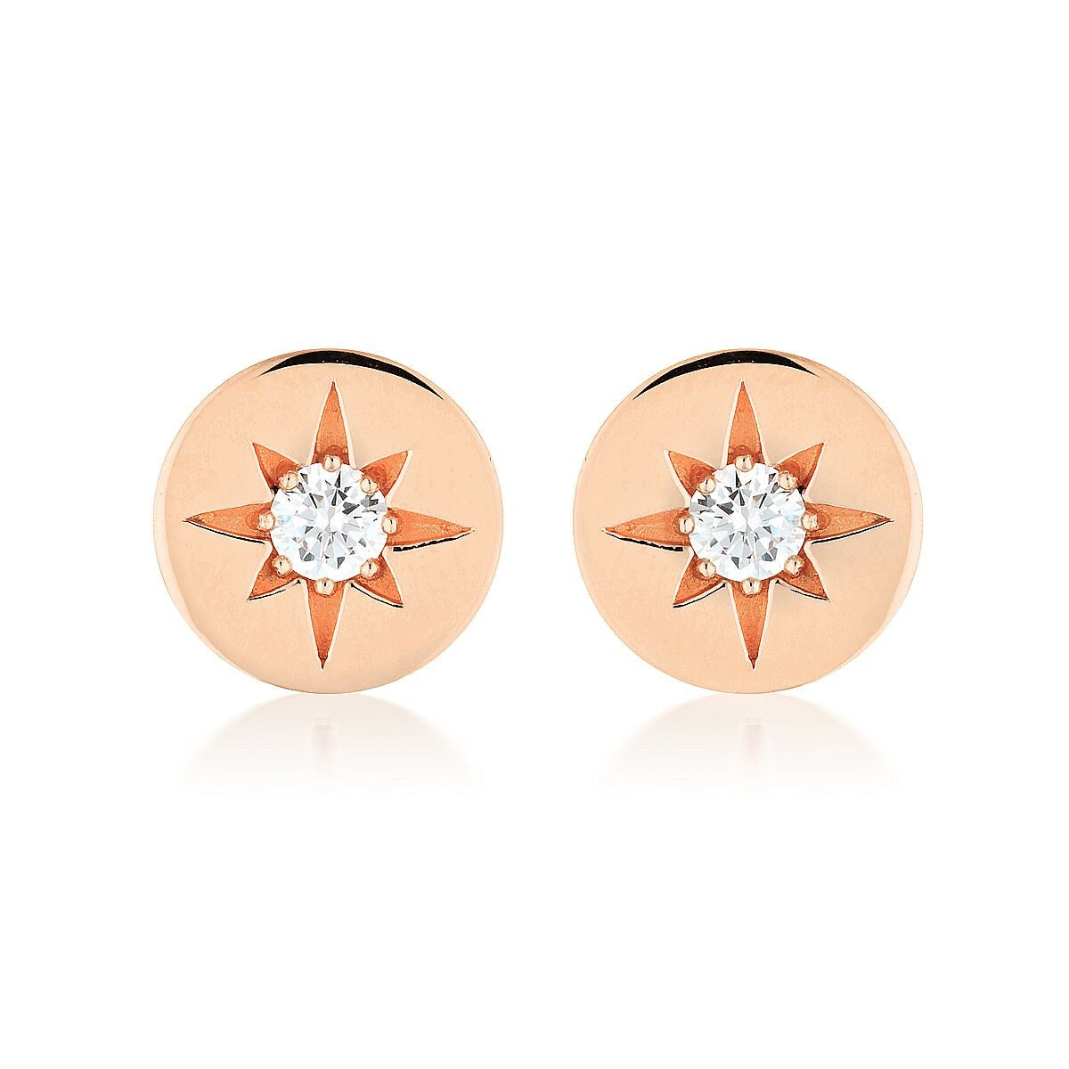 STELLAR LIGHTS ROSE GOLD STUD EARRINGS