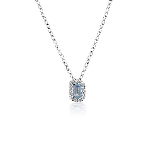 GEORGINI AQUA SPINEL RHODIUM 3MILS PENDANT