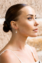 Load image into Gallery viewer, SYDNEY SOIRÉE ELAINE CUSHION CUT DROP EARRINGS GOLD