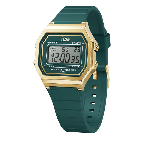 ICE digit retro - Verdigreen gold