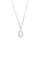 Load image into Gallery viewer, OPAL GLOW BLACKWATTLE WHITE CREATED OPAL PENDANT SILVER