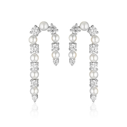 NOEL NIGHTS CANDY CANE EARRINGS SILVER