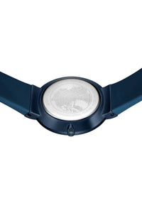 Bering Gents 41mm Blue Dial Blue Silicon Strap Watch