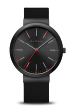 Load image into Gallery viewer, Bering Gents 41mm Black Dial Black Silicon Strap Watch