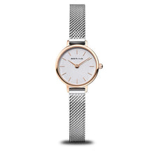 Load image into Gallery viewer, Bering Classic 26mm Rose Gold Silver Milanese Strap Watch